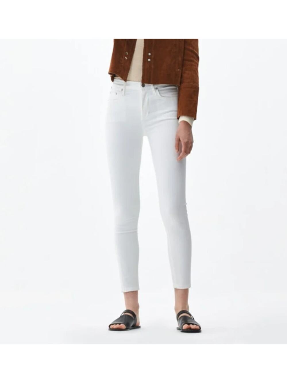 CITIZENS OF HUMANITY Rocket Crop High Rise Skinny Jeans Slimming White Size 27